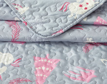 Load image into Gallery viewer, All American Collection Pink-Grey Unicorn Printed Bedspread Set