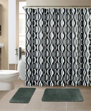 Load image into Gallery viewer, 15-Piece Bathroom Sets With Matching Shower Curtain