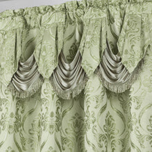 Load image into Gallery viewer, All American Collection New 4 Piece Drape Set with Attached Valance and Sheer with 2 Tie Backs Included