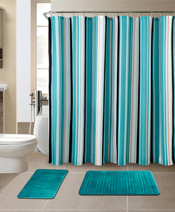 15-Piece Bathroom Sets With Matching Shower Curtain